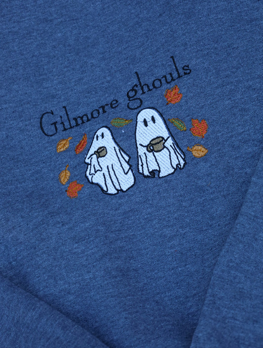 Gilmore Ghouls Ghost Embroidered Crewneck Sweatshirt