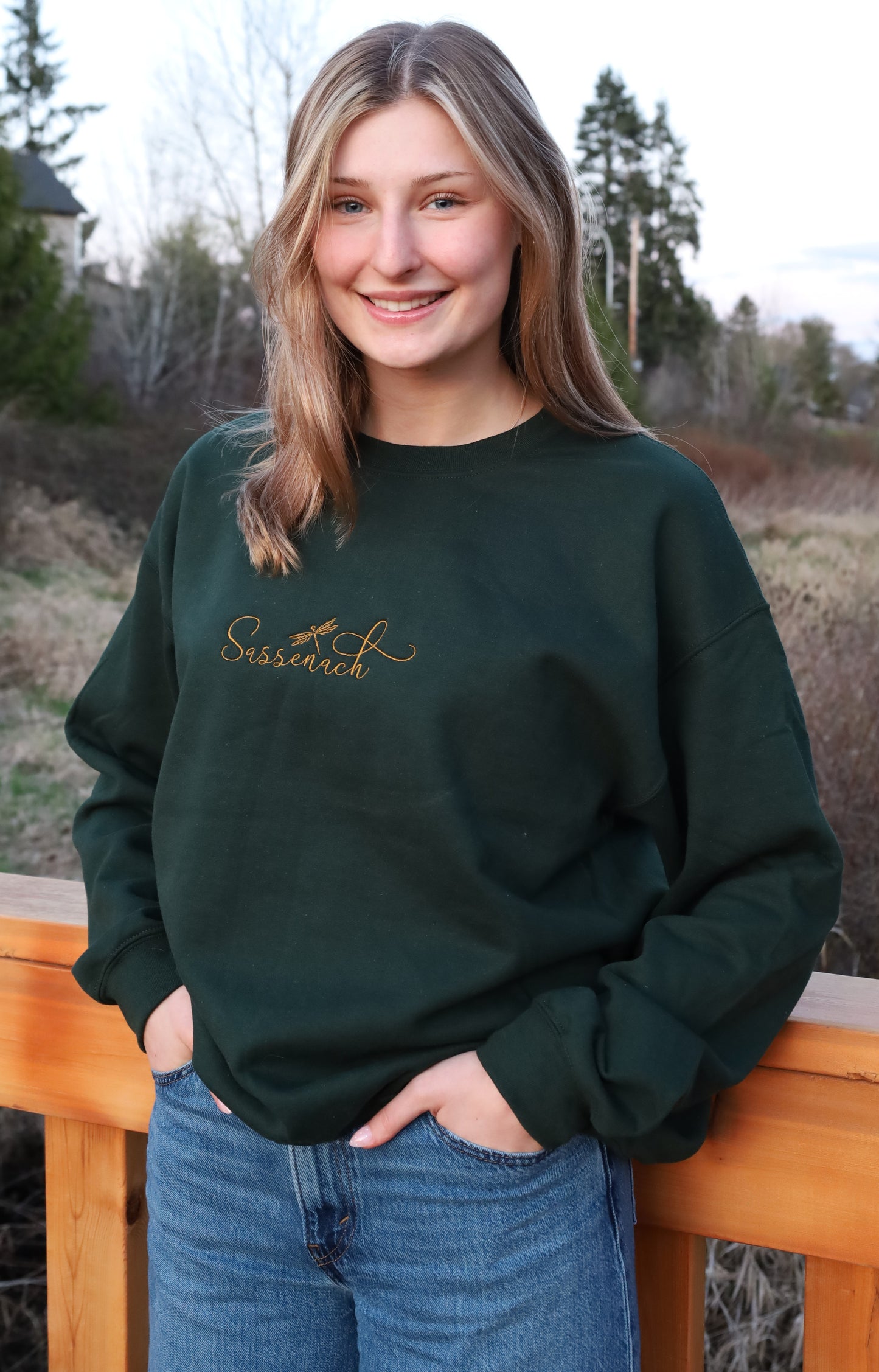 Sassenach Embroidered Crewneck Sweater