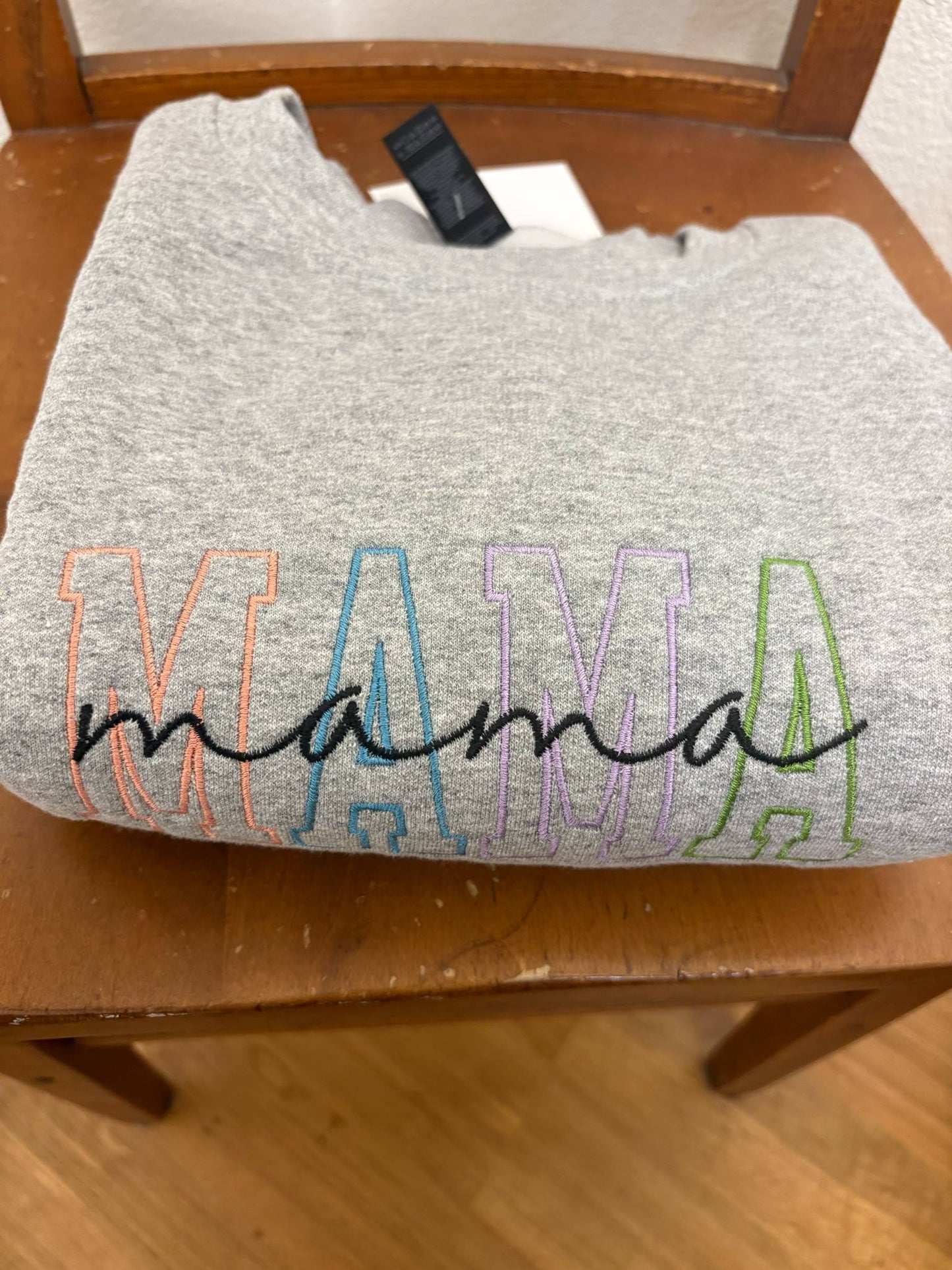 Mama Embroidered Crewneck Sweatshirt