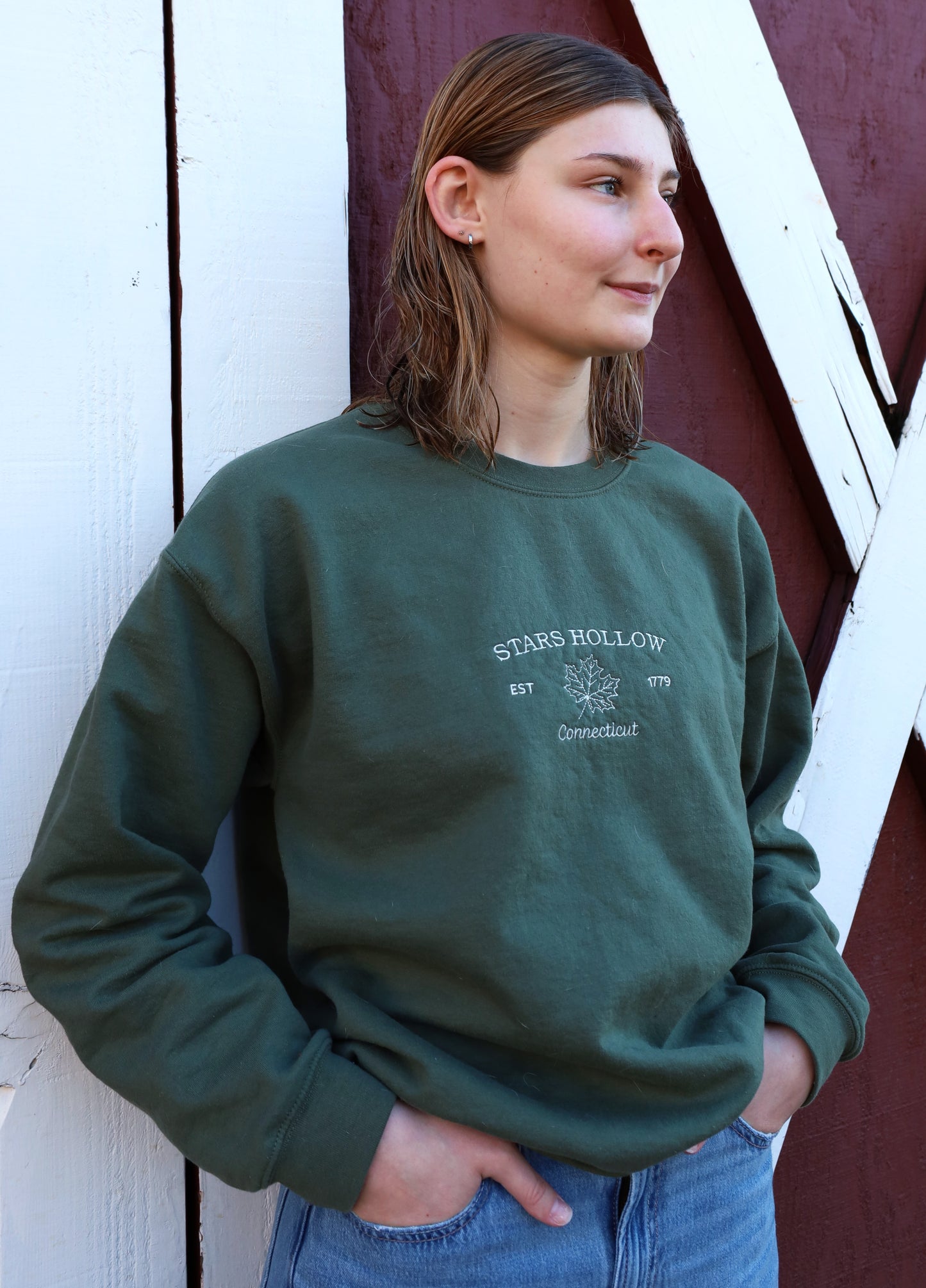 Stars Hollow Embroidered Crewneck Sweatshirt