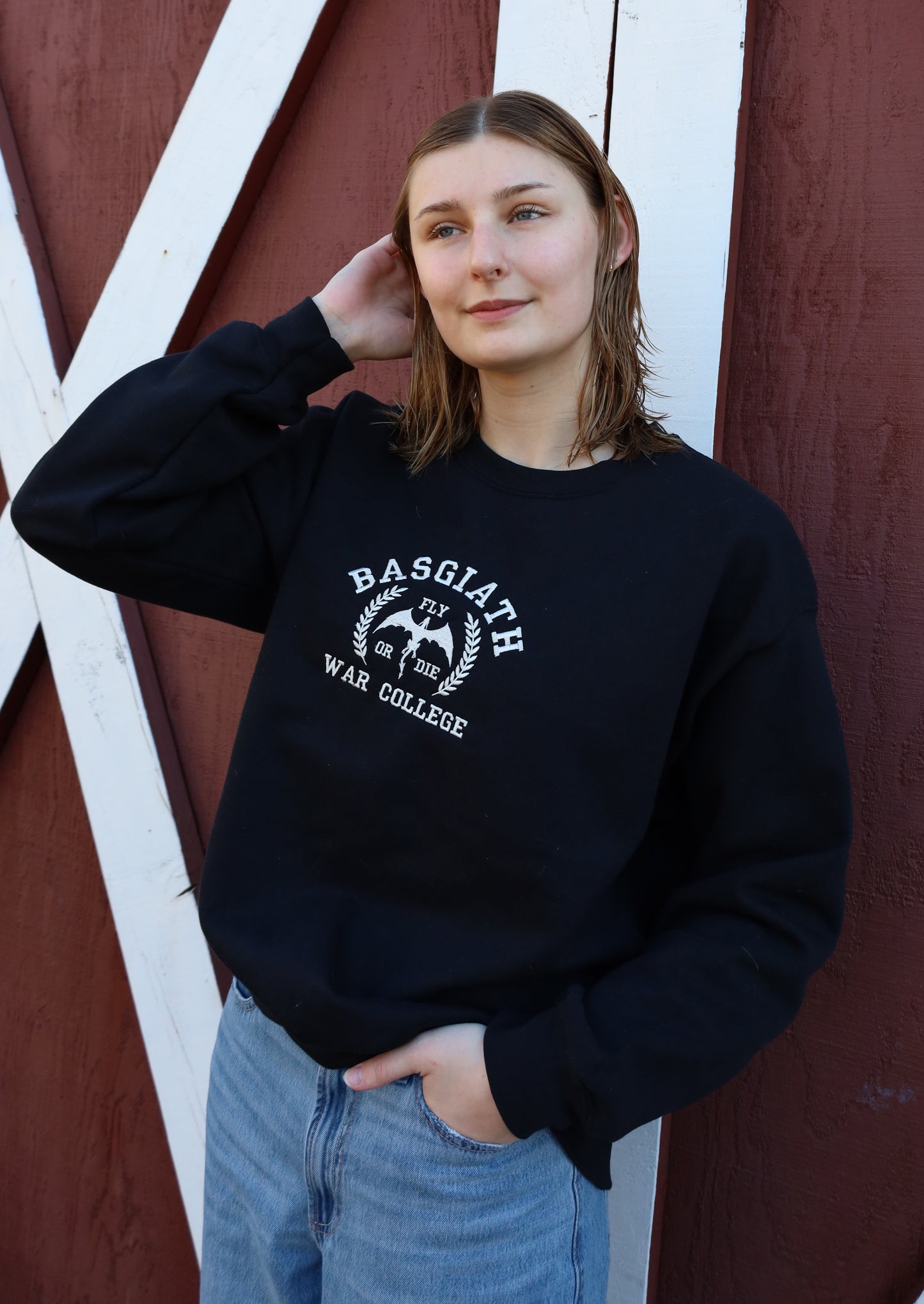 Basgiath War College Embroidered Crewneck Sweatshirt