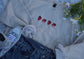 Strawberry Embroidered Crewneck Sweatshirt