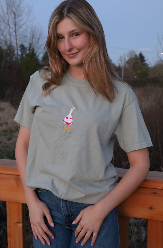 Bikini Goose Embroidered T-shirt