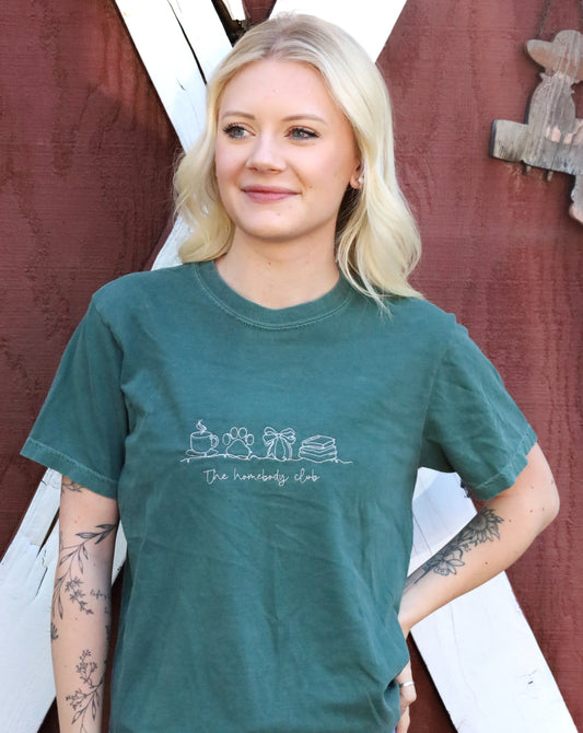 Homebody Club Embroidered T-Shirt