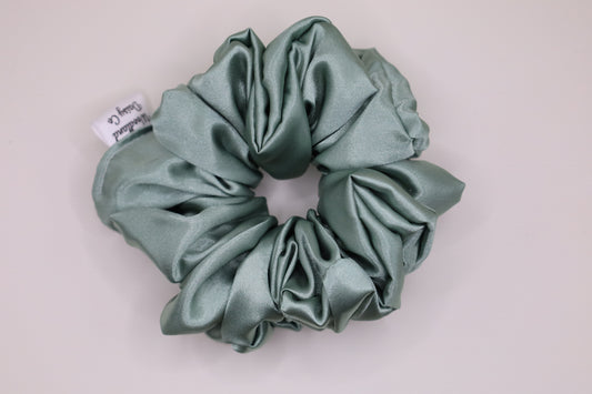 Sage Satin Scrunchie