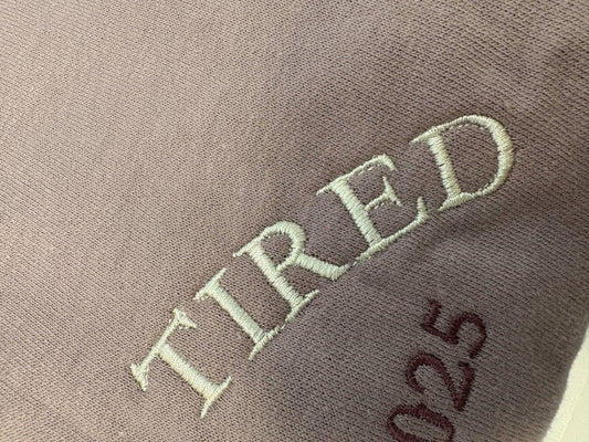 Always Tired Club Embroidered Crewneck Sweatshirt - Oopsie