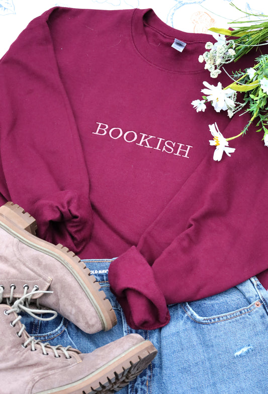 Bookish Embroidered Crewneck Sweatshirt