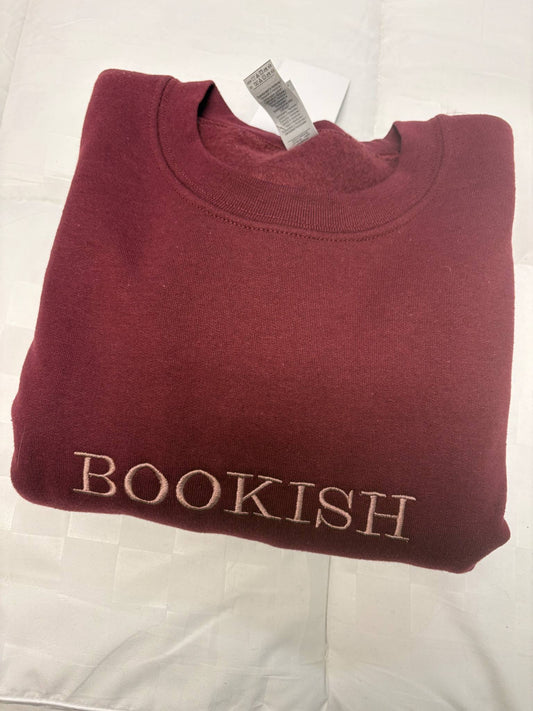 Bookish Embroidered Crewneck Sweatshirt