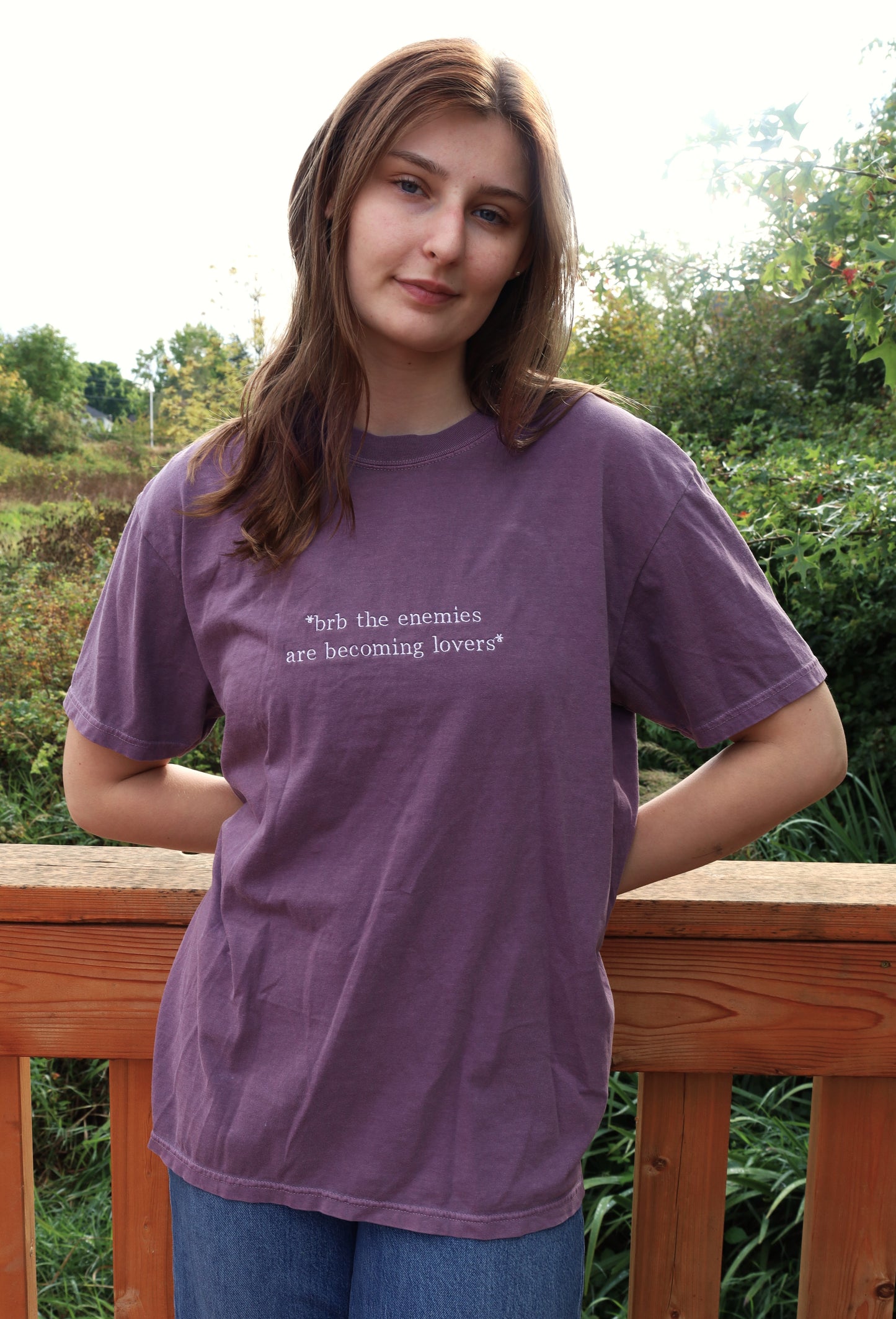 BRB The Enemies are Becoming Lovers Embroidered T-shirt