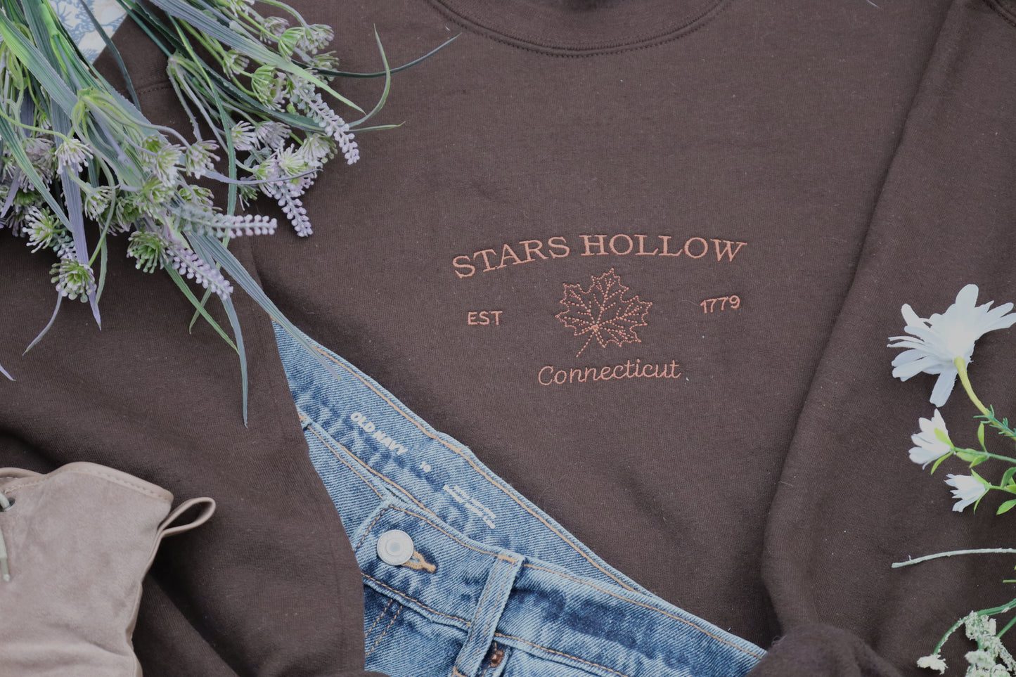 Stars Hollow Embroidered Crewneck Sweatshirt