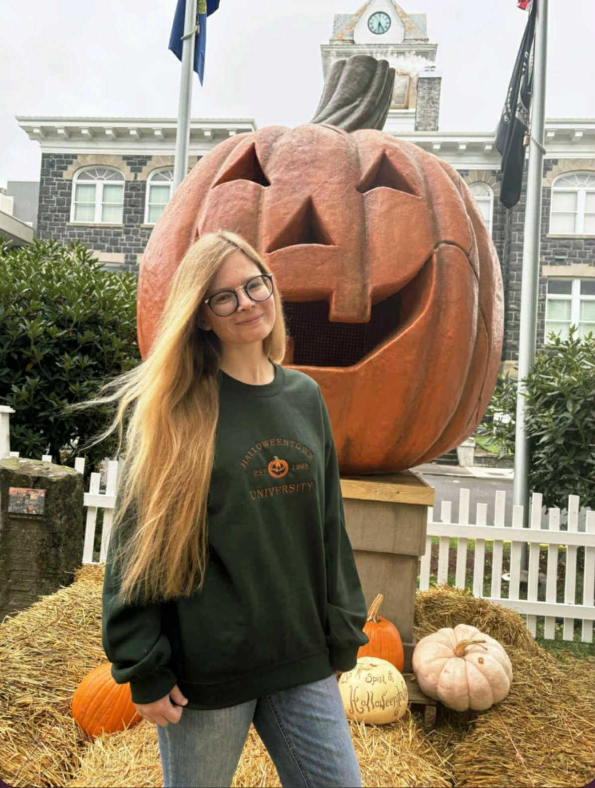 Halloweentown University Embroidered Crewneck Sweater