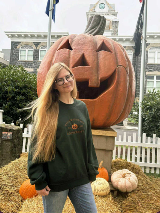 Halloweentown University Embroidered Crewneck Sweater