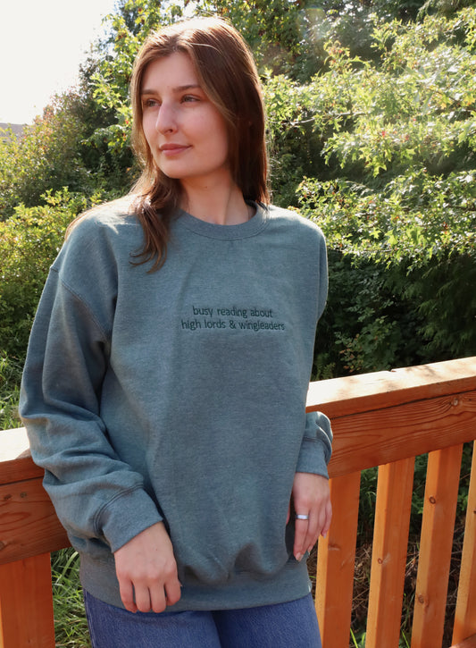 Wingleaders & High Lords Emrboidered Crewneck Sweatshirt